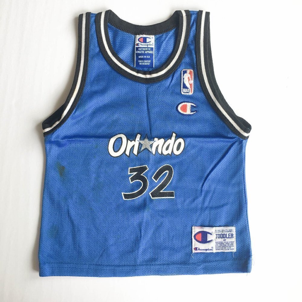 Kid Vintage **Signed by Shaq Shaquille O'neal** Orlando Magic Basketball Jersey - Picture 2 of 14